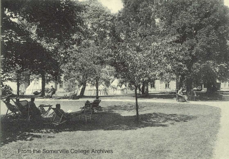 Patients in the grounds of the Somerville Section